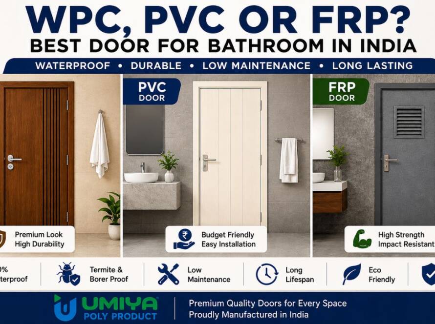 WPC vs PVC vs FRP bathroom door comparison for Indian homes