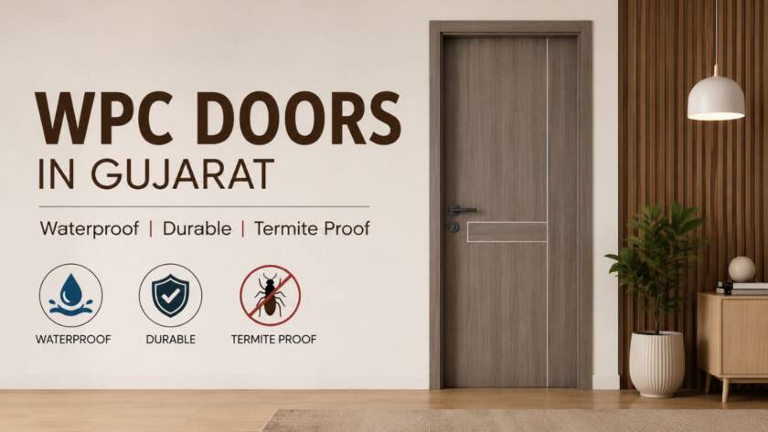 WPC doors in Gujarat with waterproof, durable and modern door design