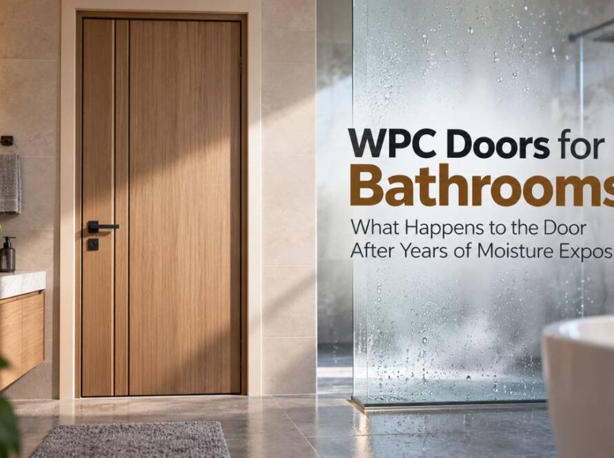 WPC bathroom door designed for moisture-prone areas in Gujarat